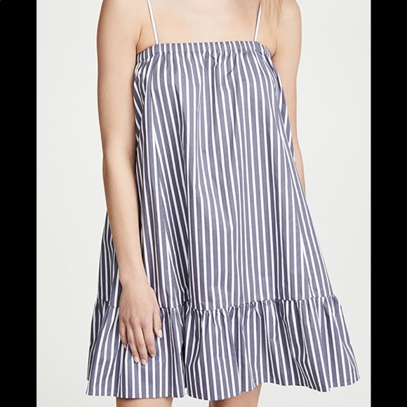 ATM Cotton Poplin Stripe Tent Dress - Picture 1 of 7